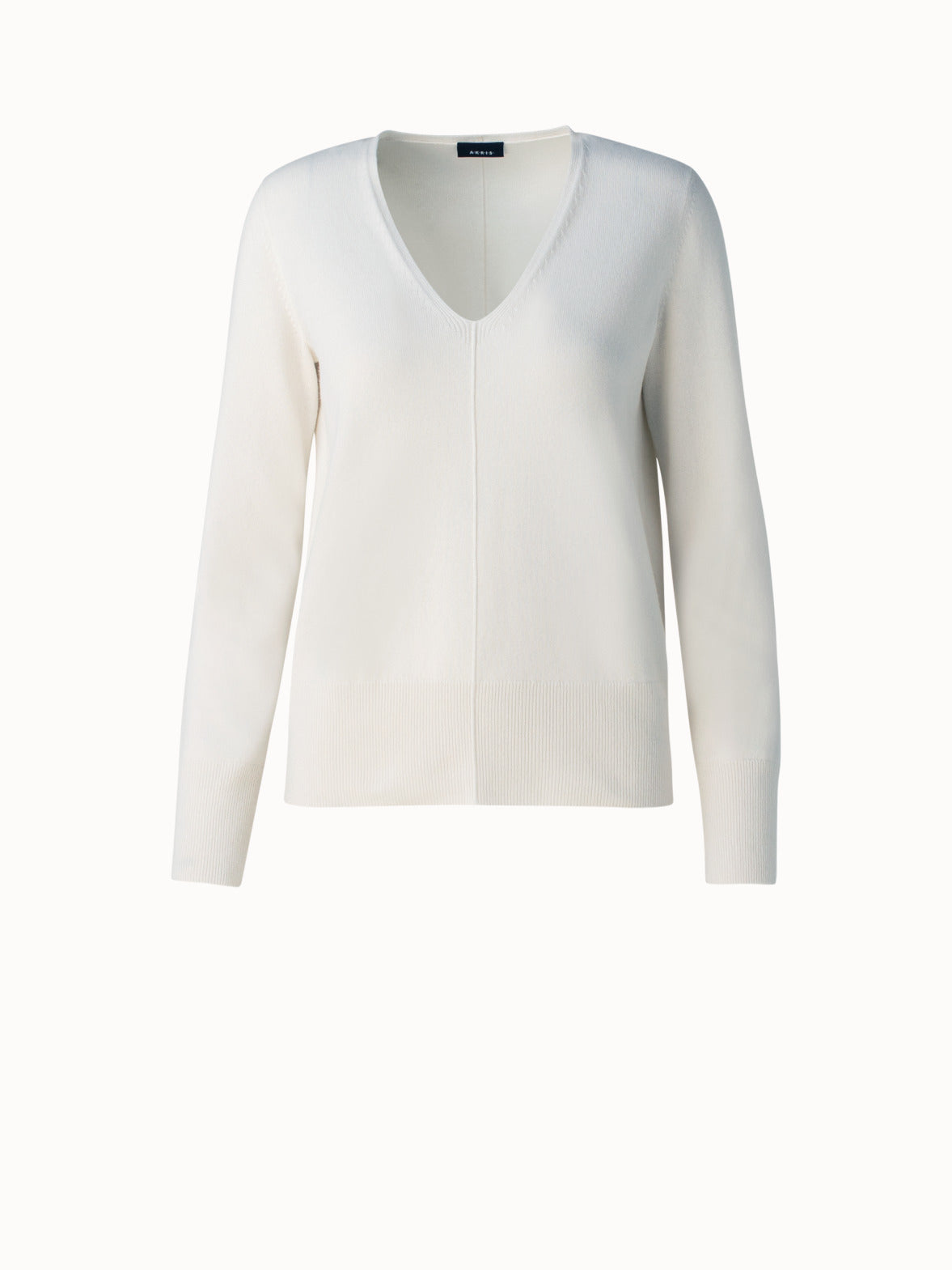 507225_566fa180-dab6-4f1f-b218-c5c6045fbd3f.jpg Cashmere V-Neck Knit Pullover - Image 1