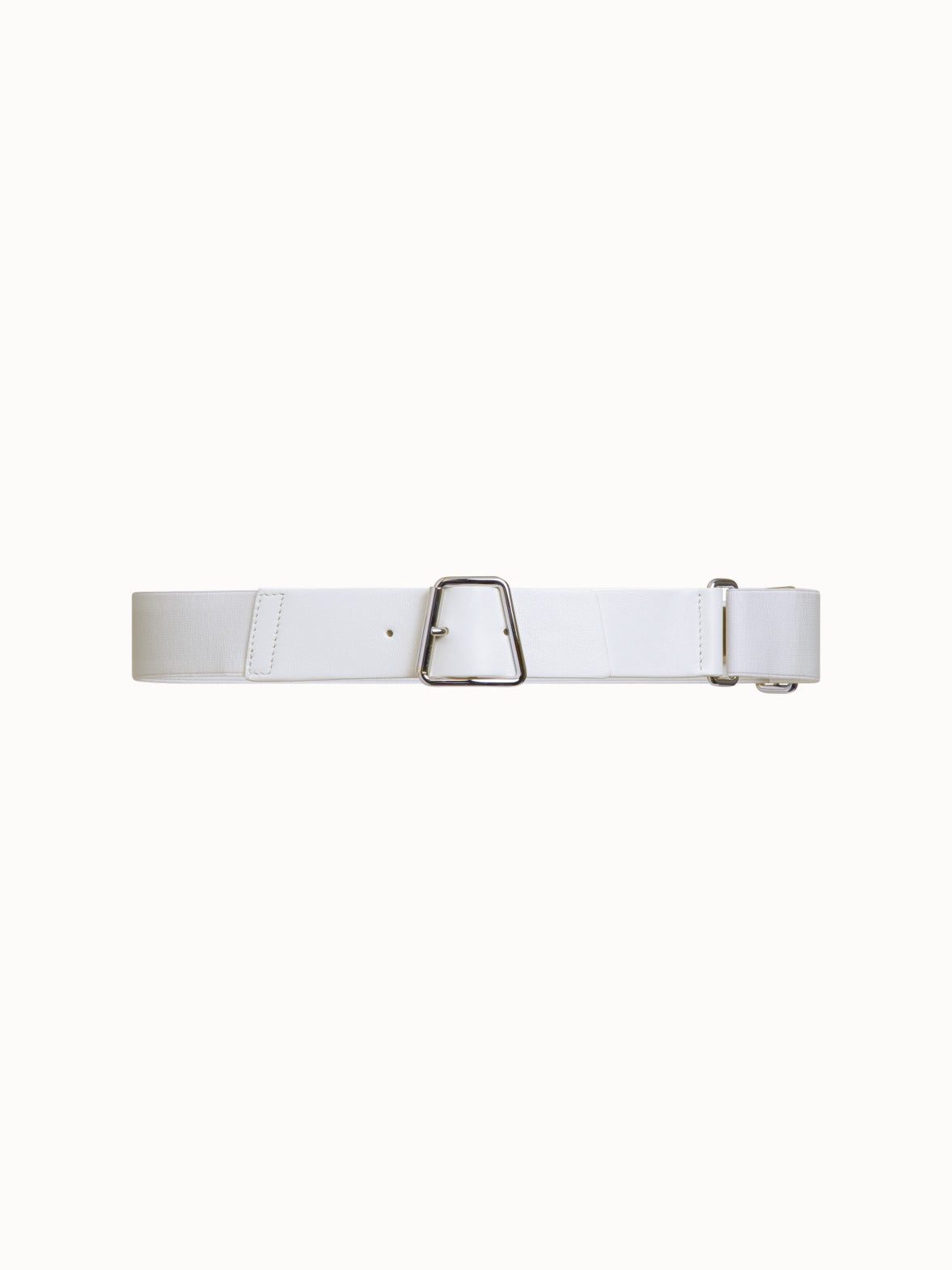 741153.jpg Leather and Elastic Belt with Trapezoid Buckle - Image 1