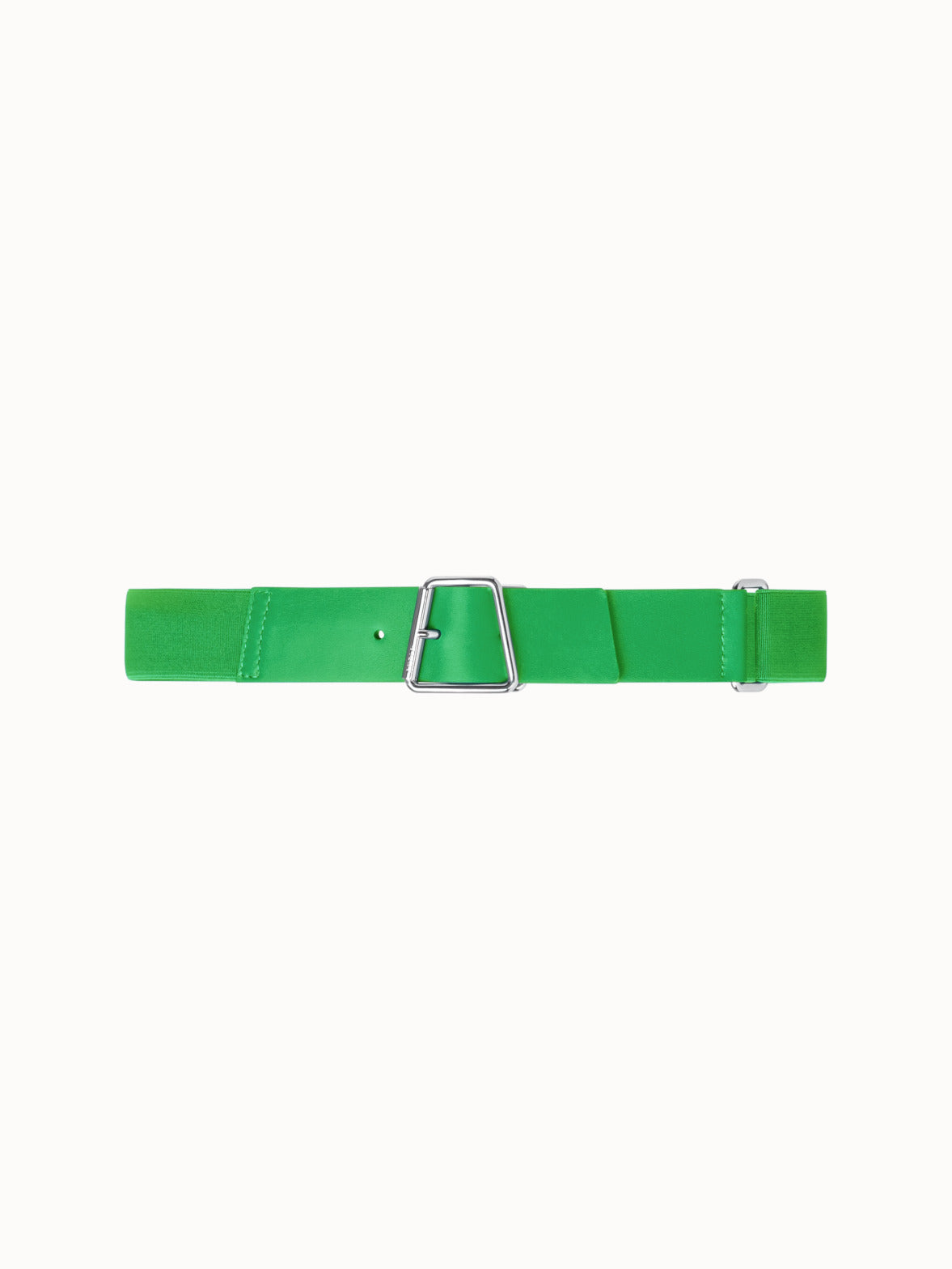877783.jpg Leather and Elastic Belt with Trapezoid Buckle - Image 1