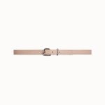 Thin Leather Trapezoid Buckle Belt