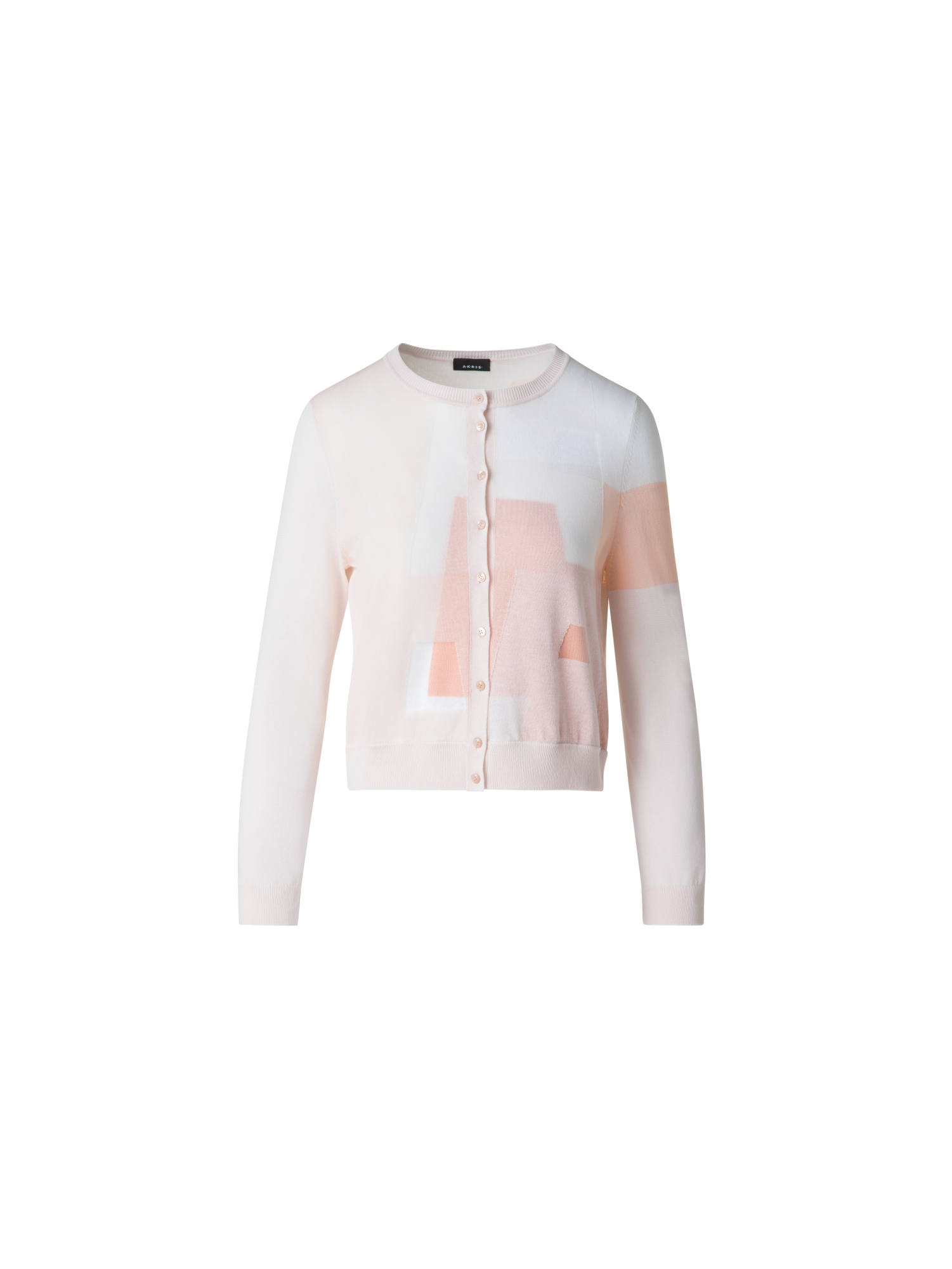 img_025017b9-8f69-4ea7-a77f-038ad2f9d693.png Trapezoid Intarsia Linen Blend Cardigan - Image 1