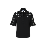 Dropping Dot Cut-Out Polo Shirt