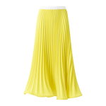 A-Line Plissé Pleated Midi Skirt