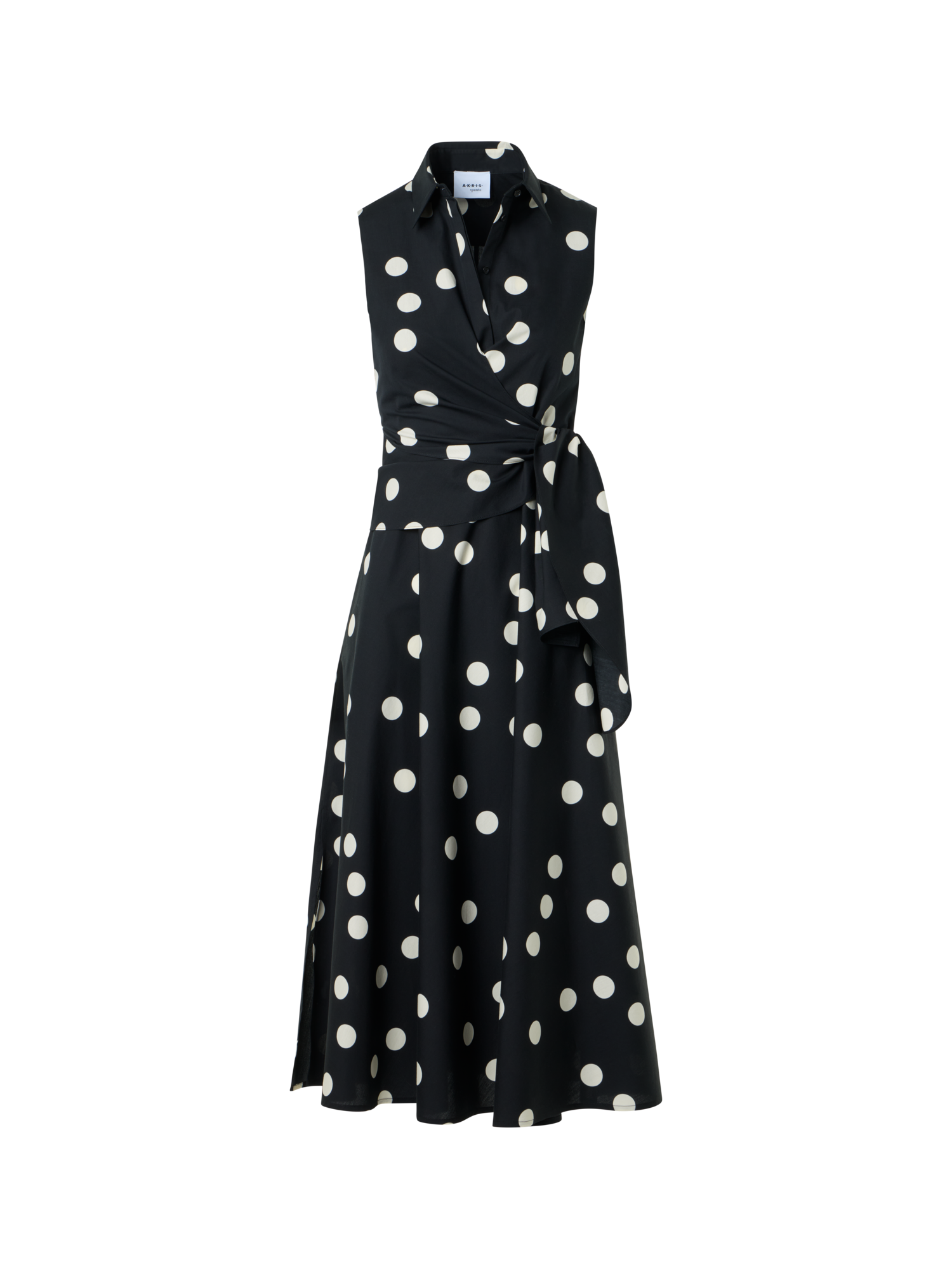 img_0969452e-f2c6-481c-ba08-a6fd9fad21a6.png Polka Dot Wrap Midi Dress in Cotton Poplin - Image 1