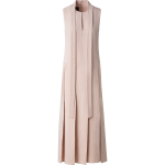 Pleated Midi Dress in a Linen Wool Blend