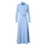 Wool Double-Face Midi Dress with Belt