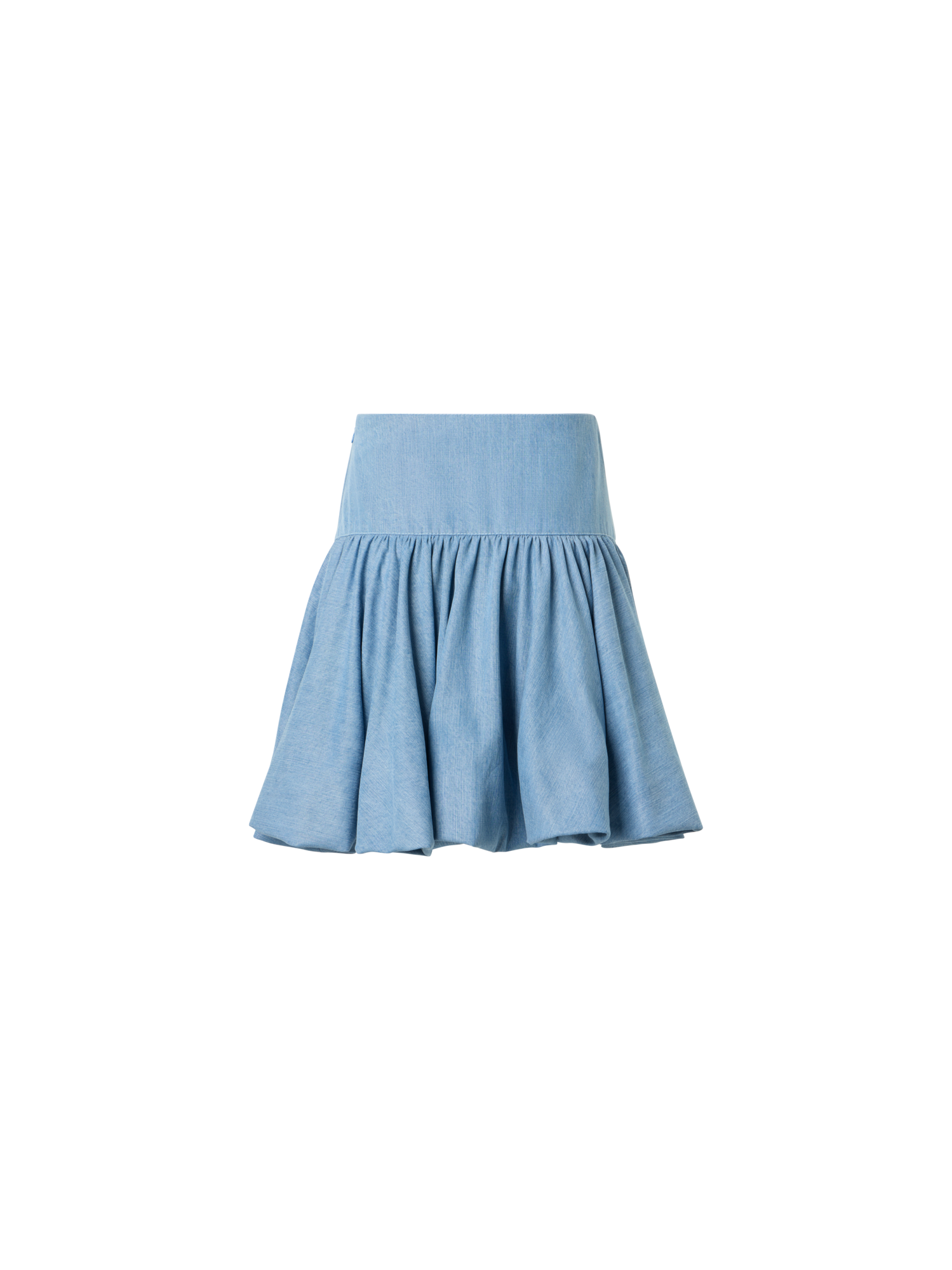 img_15983e52-25bd-4ec9-9d64-ba28dcdaaf4a.png Flared Flounced Mini Viscose Denim Skirt - Image 1