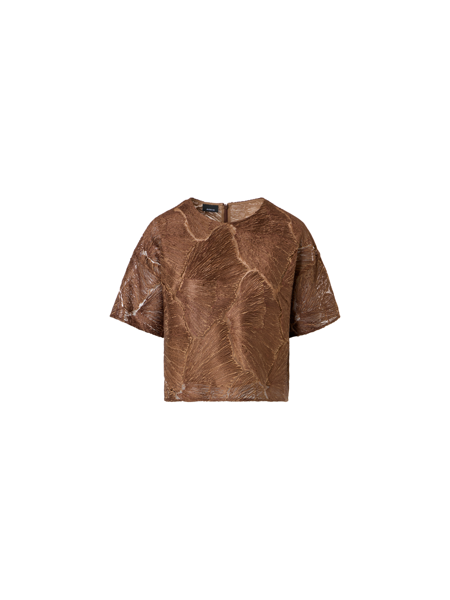 img_1633828e-c31d-44d9-9573-936ad0f9aa85.png Lacquered Sea Fan Lace Boxy Blouse - Image 1