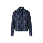 Boxy Blouse in Cotton with Sailboat Print