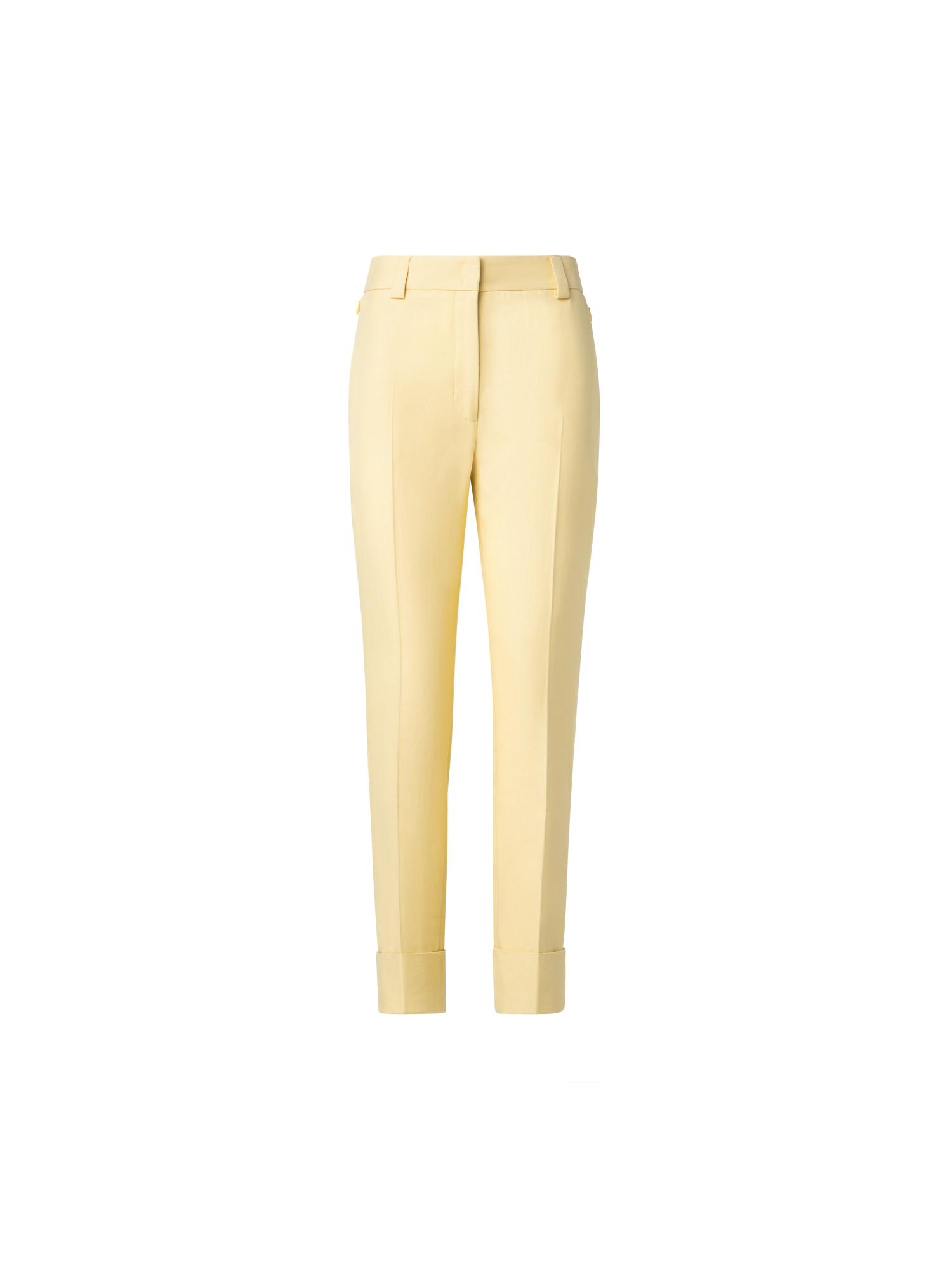 img_1bcf2640-59f4-4a4e-bc4c-138add1d88ac.png Cropped Tapered Cotton Silk Double-Face Pants - Image 1