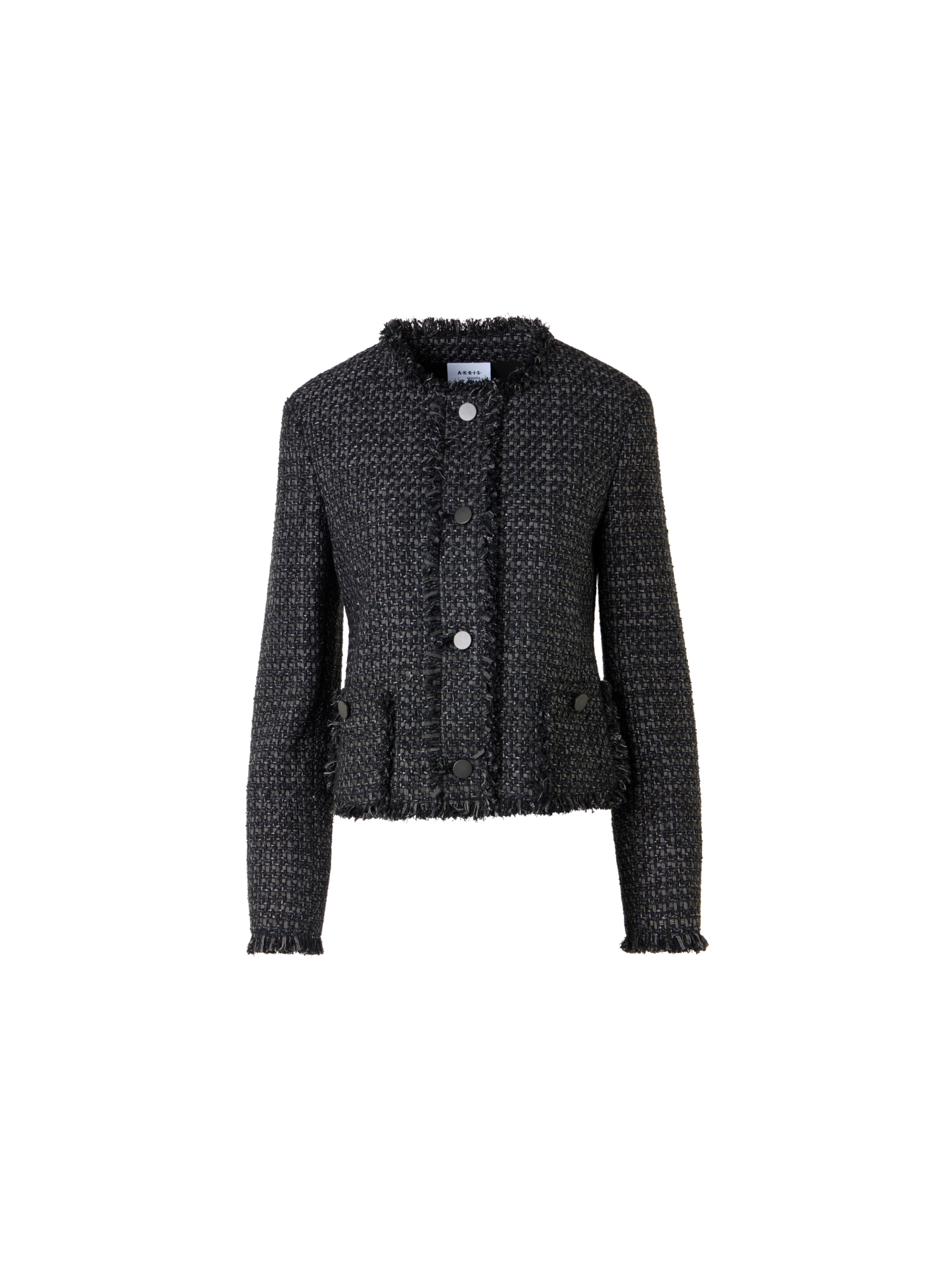 img_1bf0b44b-d8d2-44e0-bd0e-e9bec97fdc1a.png Long-Sleeve Cotton-Blend Short Jacket - Image 1