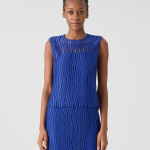 Sleeveless Blouse in Wave Guipure