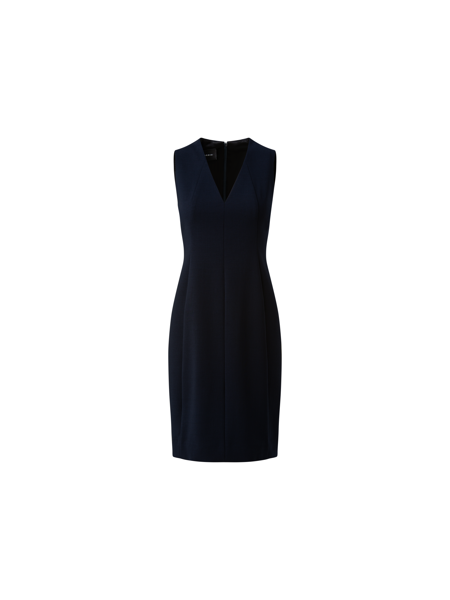 img_1ee4ea96-3313-40f6-b517-47f93a01bdeb.png Sleeveless V-Neck Wool Double-Face Sheath Dress - Image 1