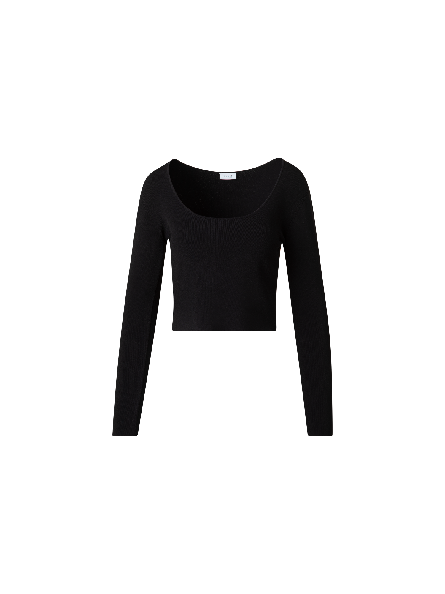 img_20fad59e-b3e7-4298-b647-b38cd90b1576.png Cropped Long Sleeves Knit Top in Viscose - Image 1