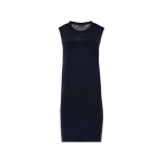 Sleeveless Stretch Linen-Silk Knit Sheath Dress