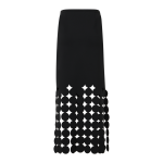 Dropping Dot Cut-Out Jersey Midi Skirt