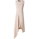 Asymmetrical Flared Dress in Wool Double-Face