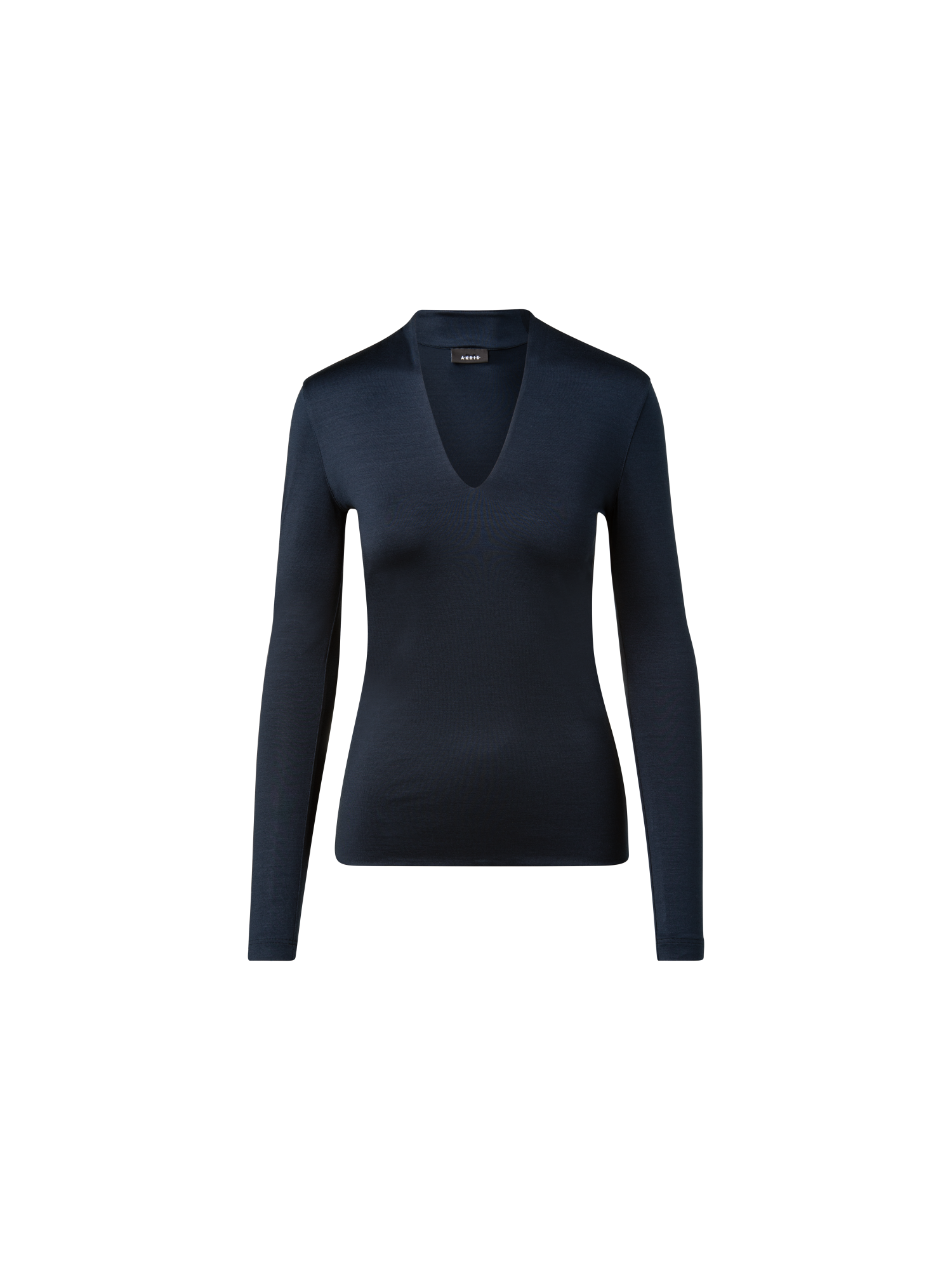 img_2f4e8911-ad91-4969-8665-cfe1ced29d99.png Silk Jersey Stretch Top with V-Neck - Image 1